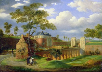 View of the Porte de Valenciennes in Douai by Joseph Louis Leborne